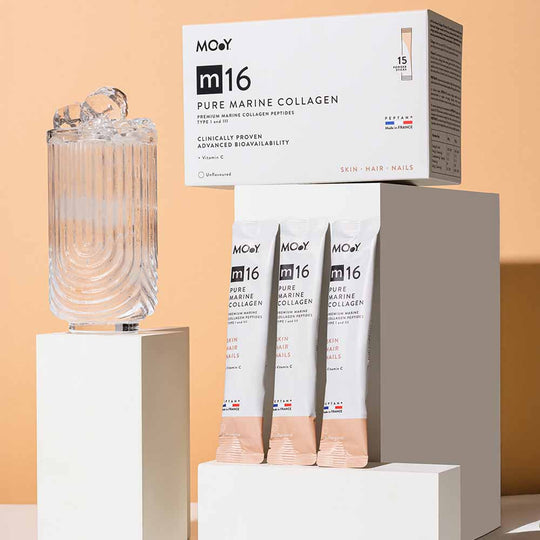 m16 Colagen hidrolizat marin premium monodoza, dovedit clinic, beauty, 10.000mg tip I si III, fara aroma, 15 plicuri, 151,5 g, Molecules of Youth, natural